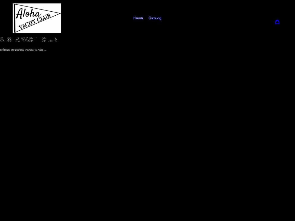 alohayachtclub.com shopify website screenshot