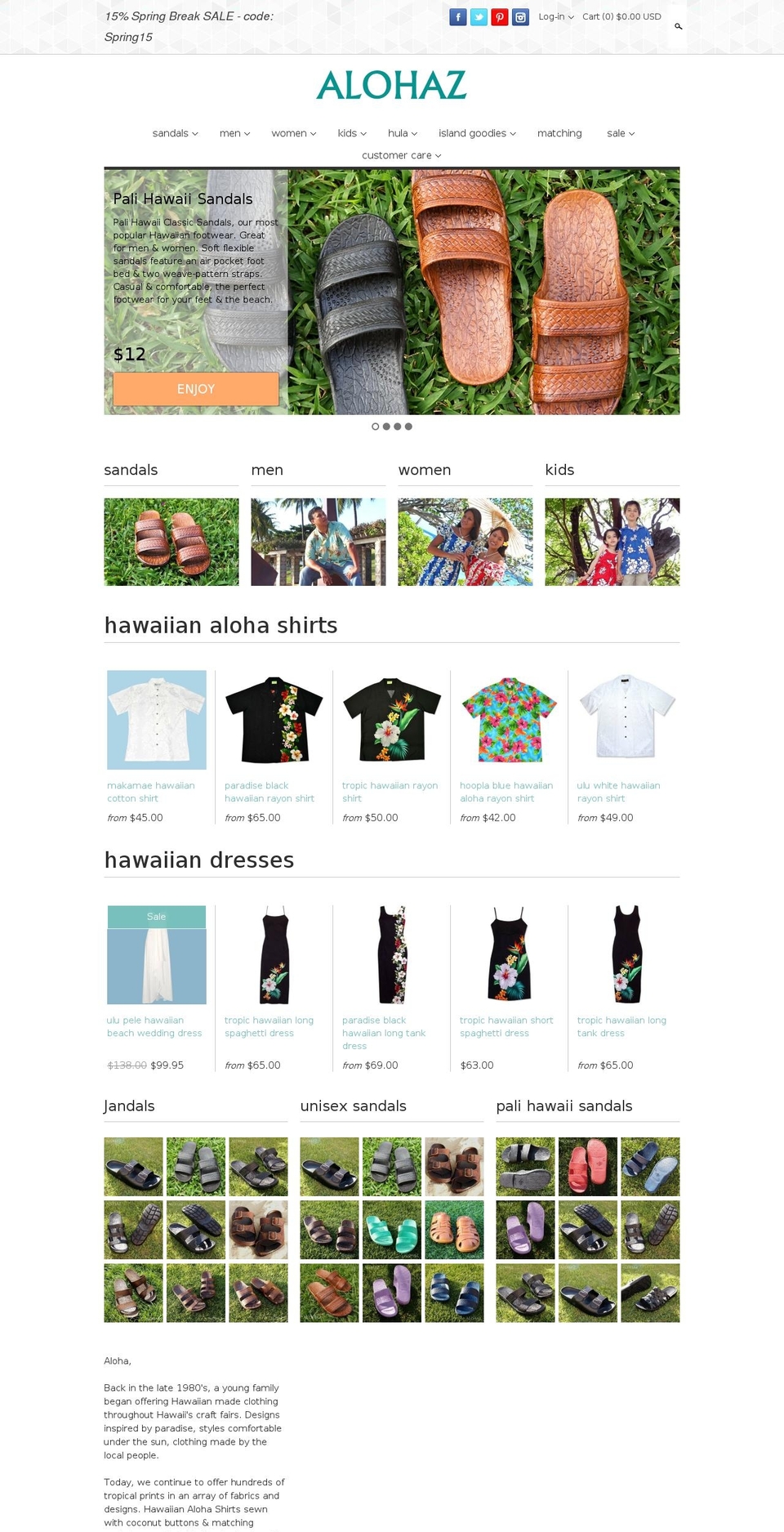 alohaz.com shopify website screenshot