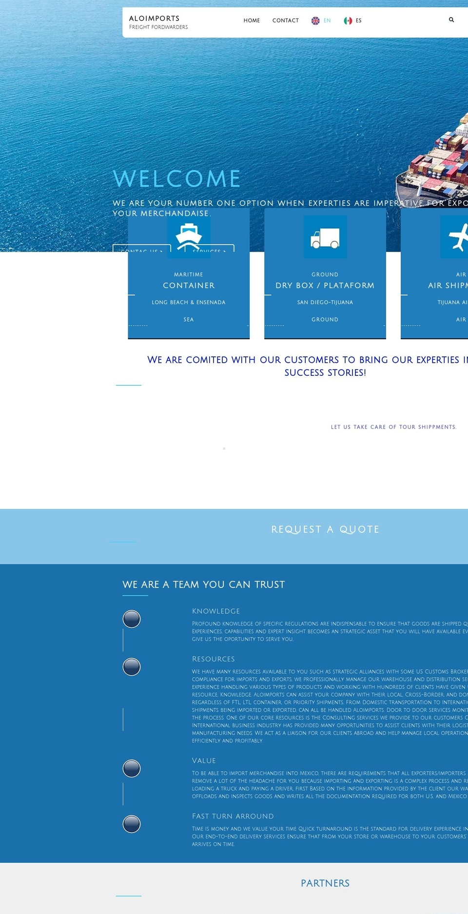 aloimports.com — Shopify storefront screenshot