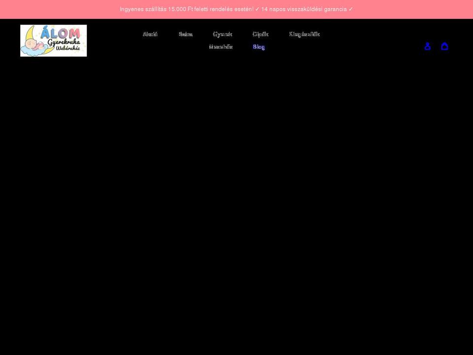 alomgyerekruha.hu shopify website screenshot
