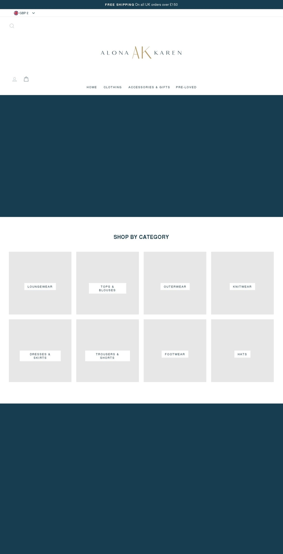 alonakaren.com shopify website screenshot