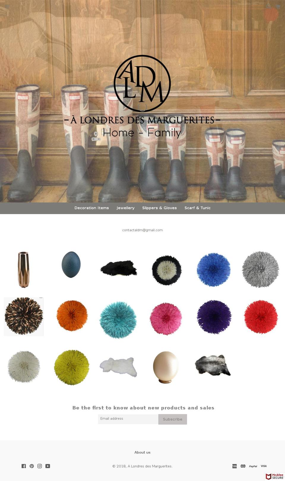 alondresdesmarguerites.com — Shopify storefront screenshot
