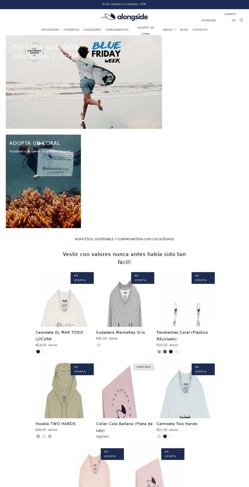 alongside.eco shopify website screenshot