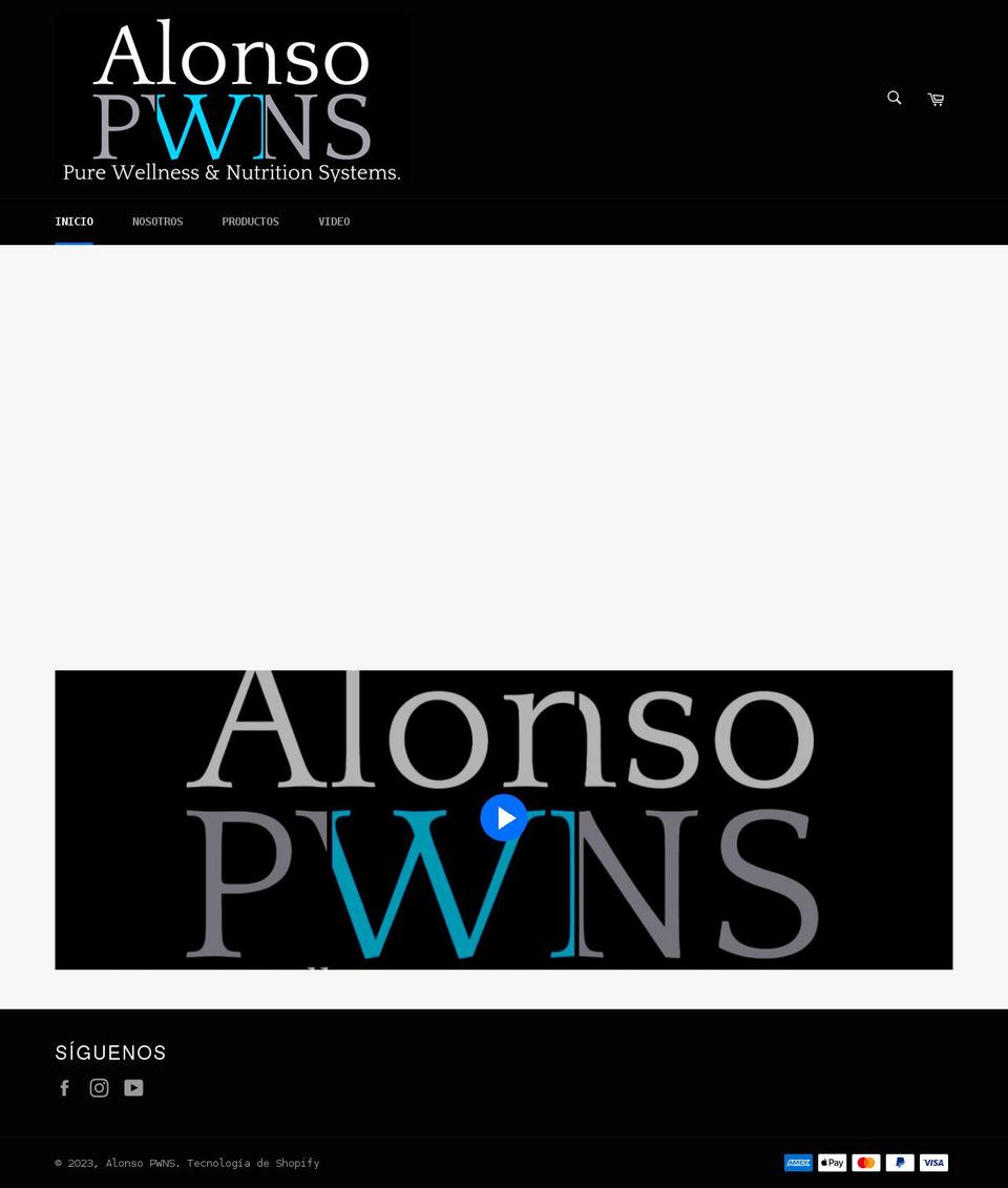 alonsopwns.com shopify website screenshot