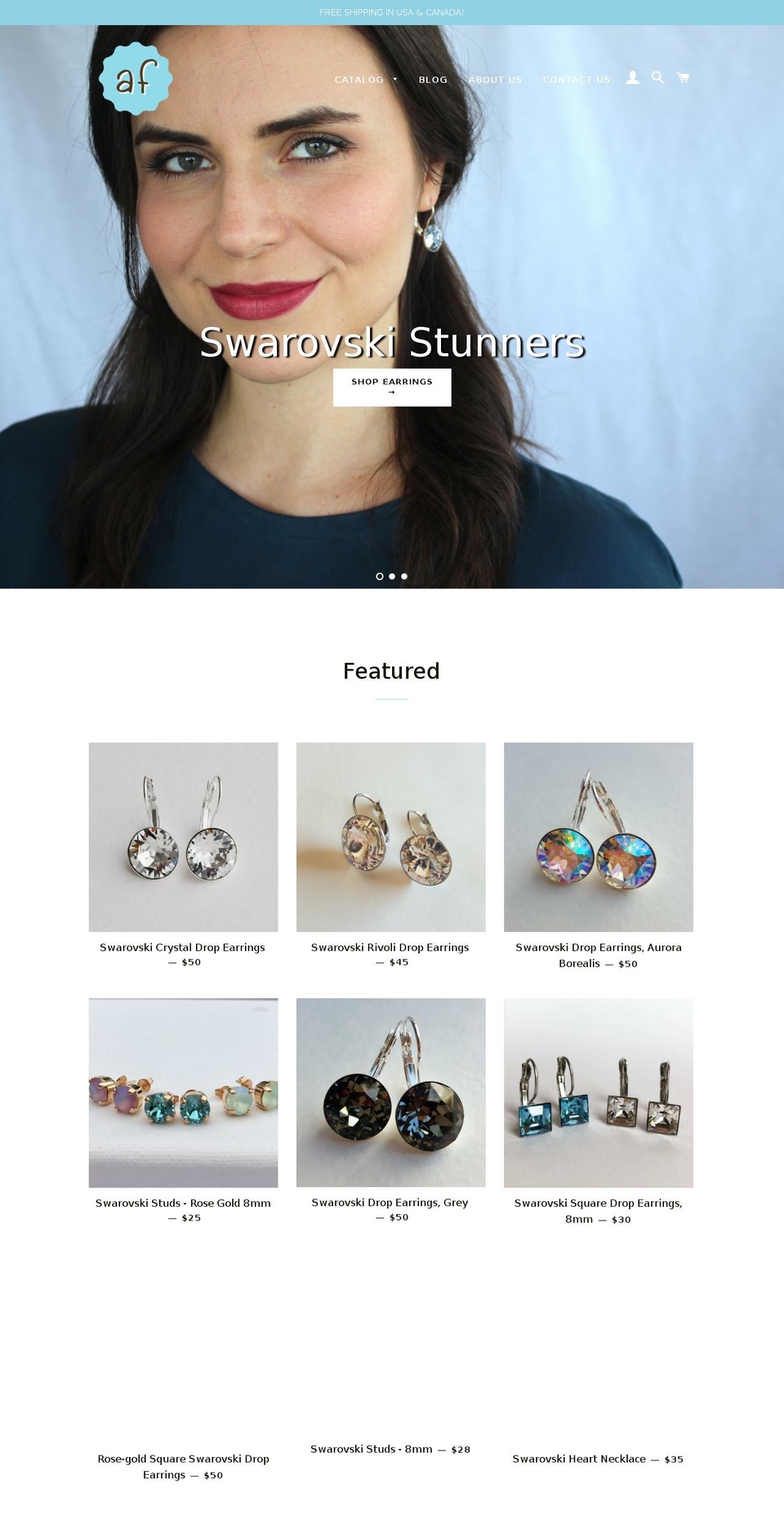 aloraflorajewelry.com — Shopify storefront screenshot