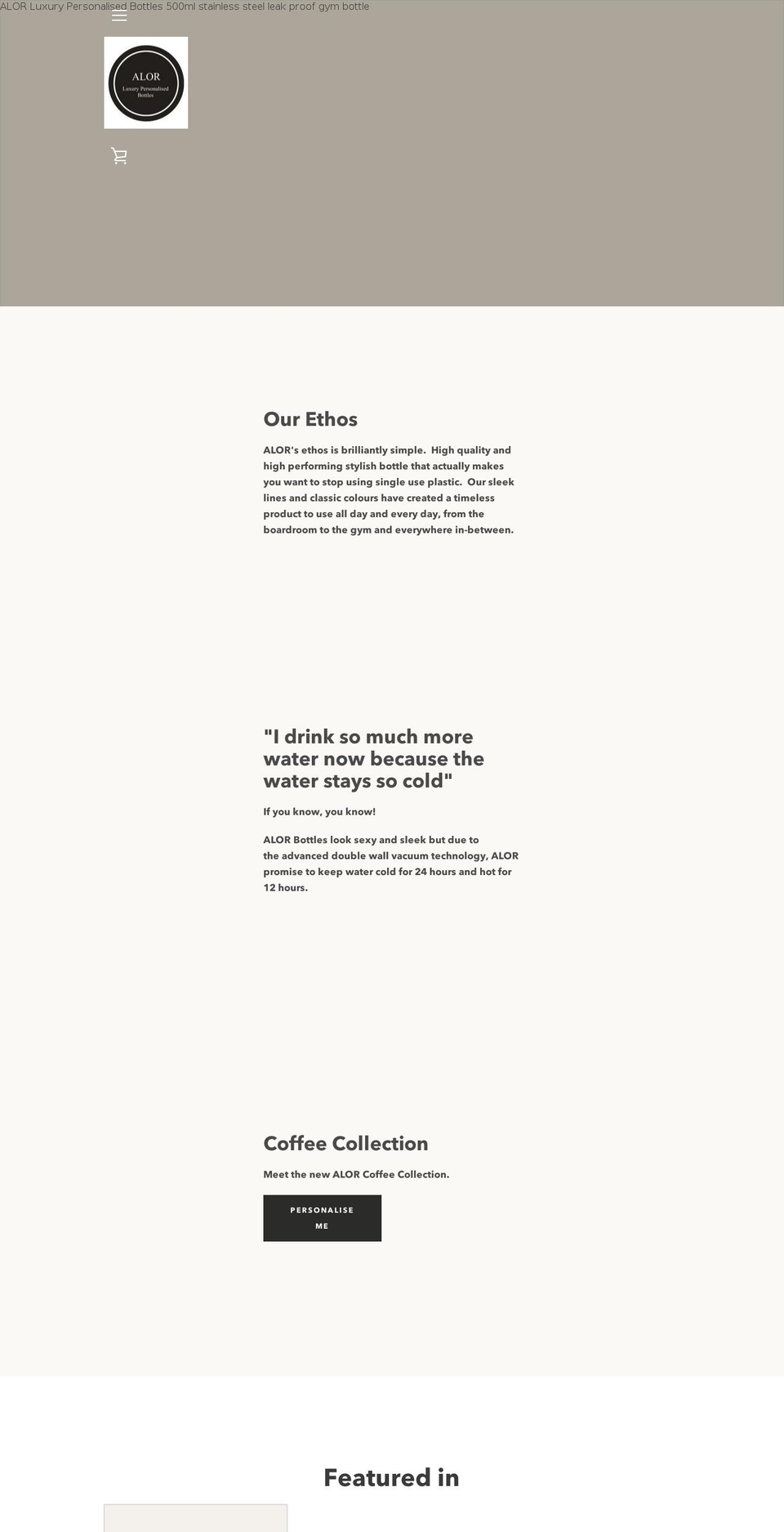 alorstore.com shopify website screenshot