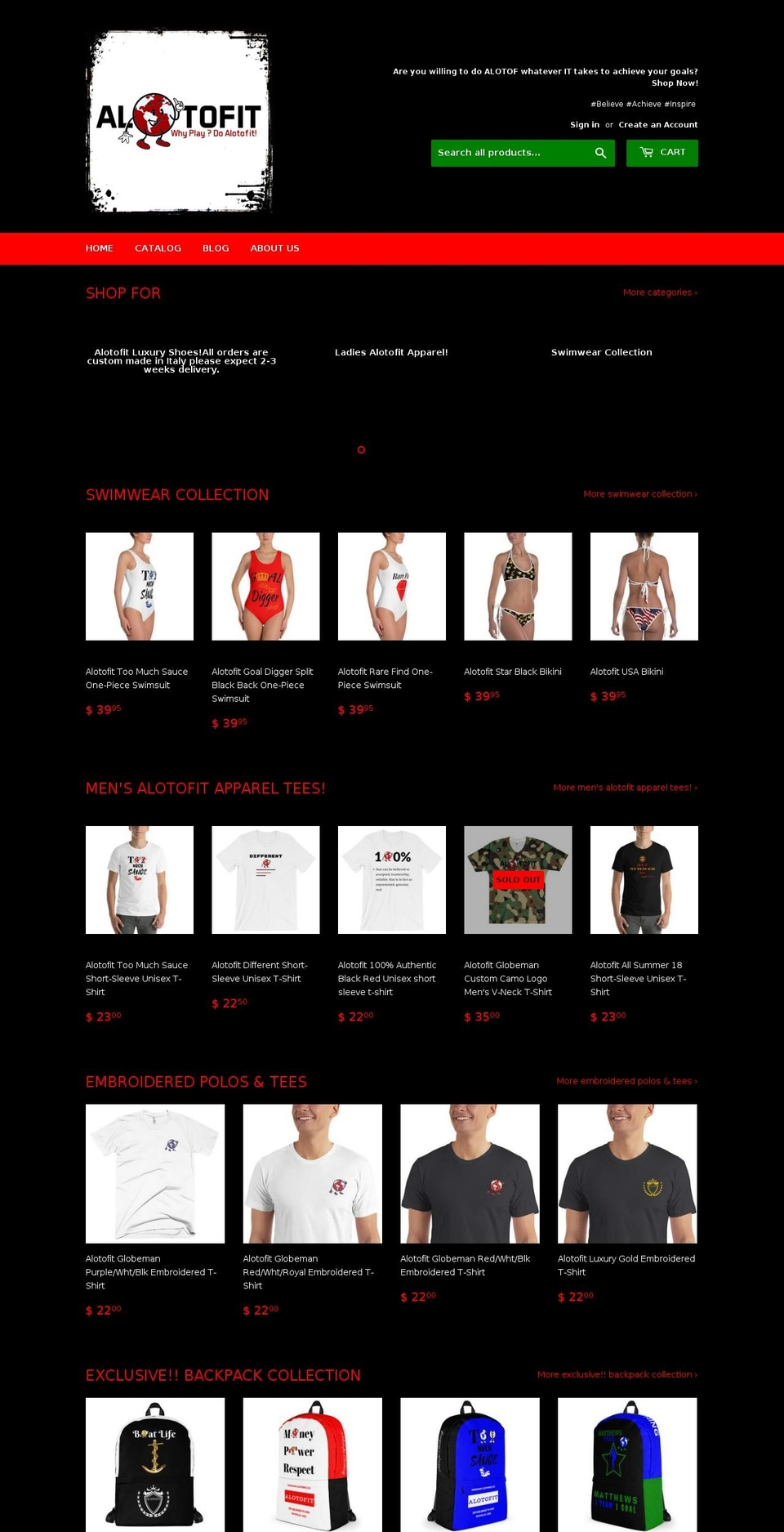 alotofitclothing.com — Shopify storefront screenshot
