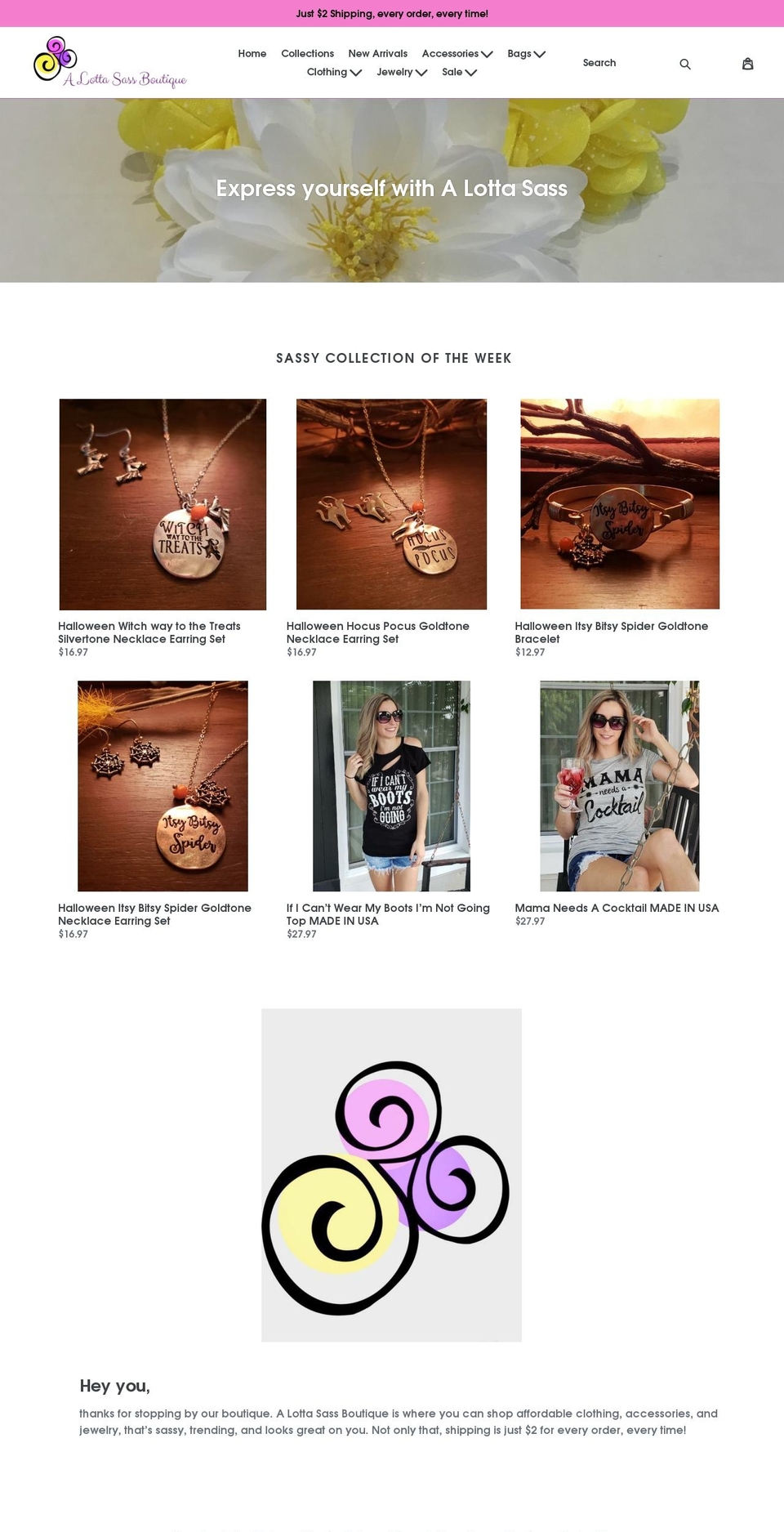 alottasass.com — Shopify storefront screenshot