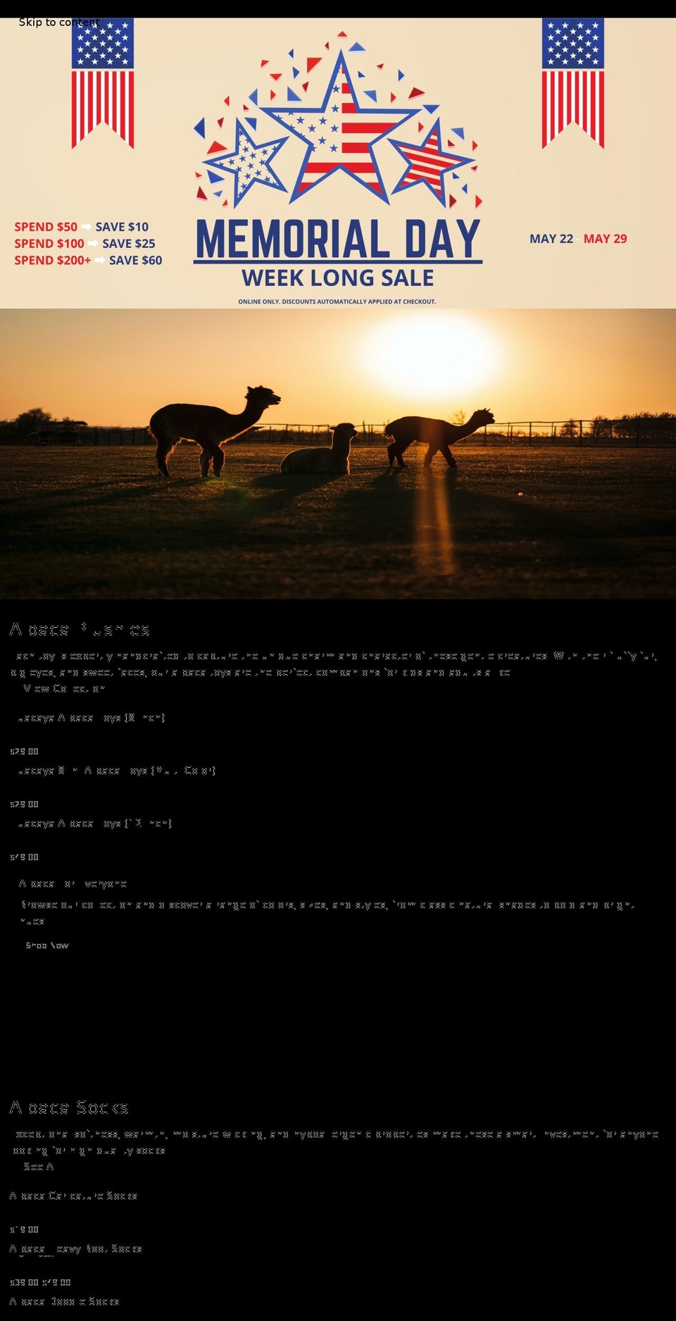 alpacaconnection.com shopify website screenshot