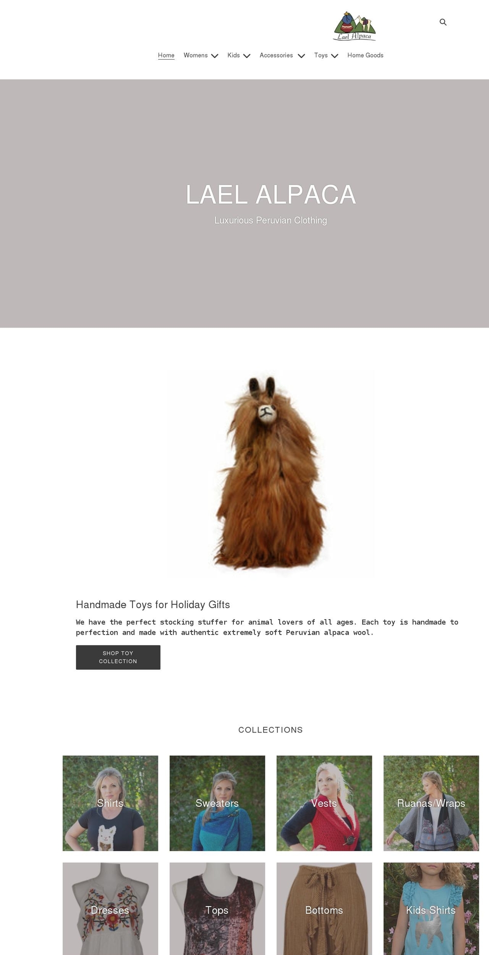 alpacalael.com shopify website screenshot