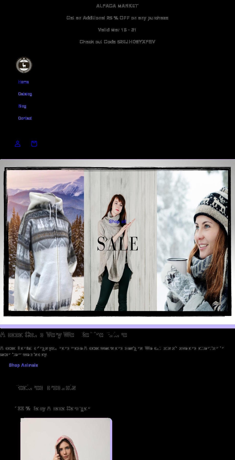 alpacamarket.org shopify website screenshot
