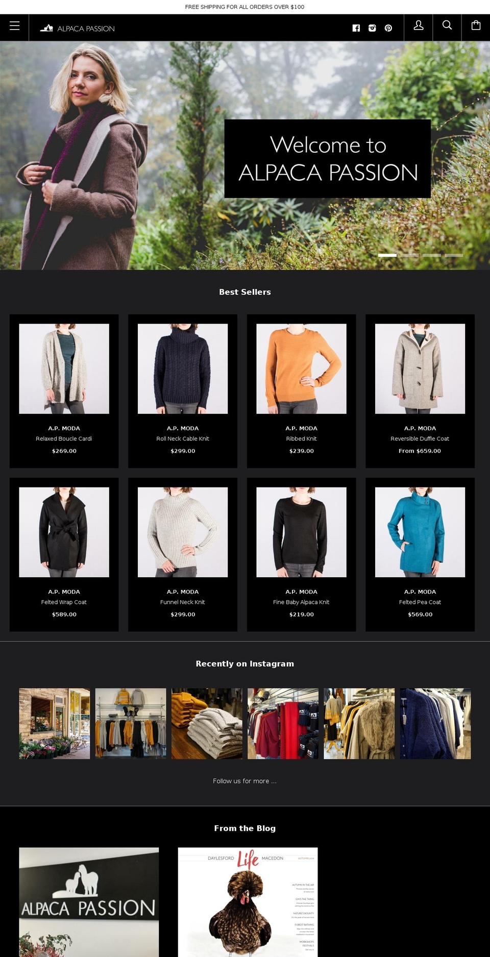 alpacapassion.com.au shopify website screenshot