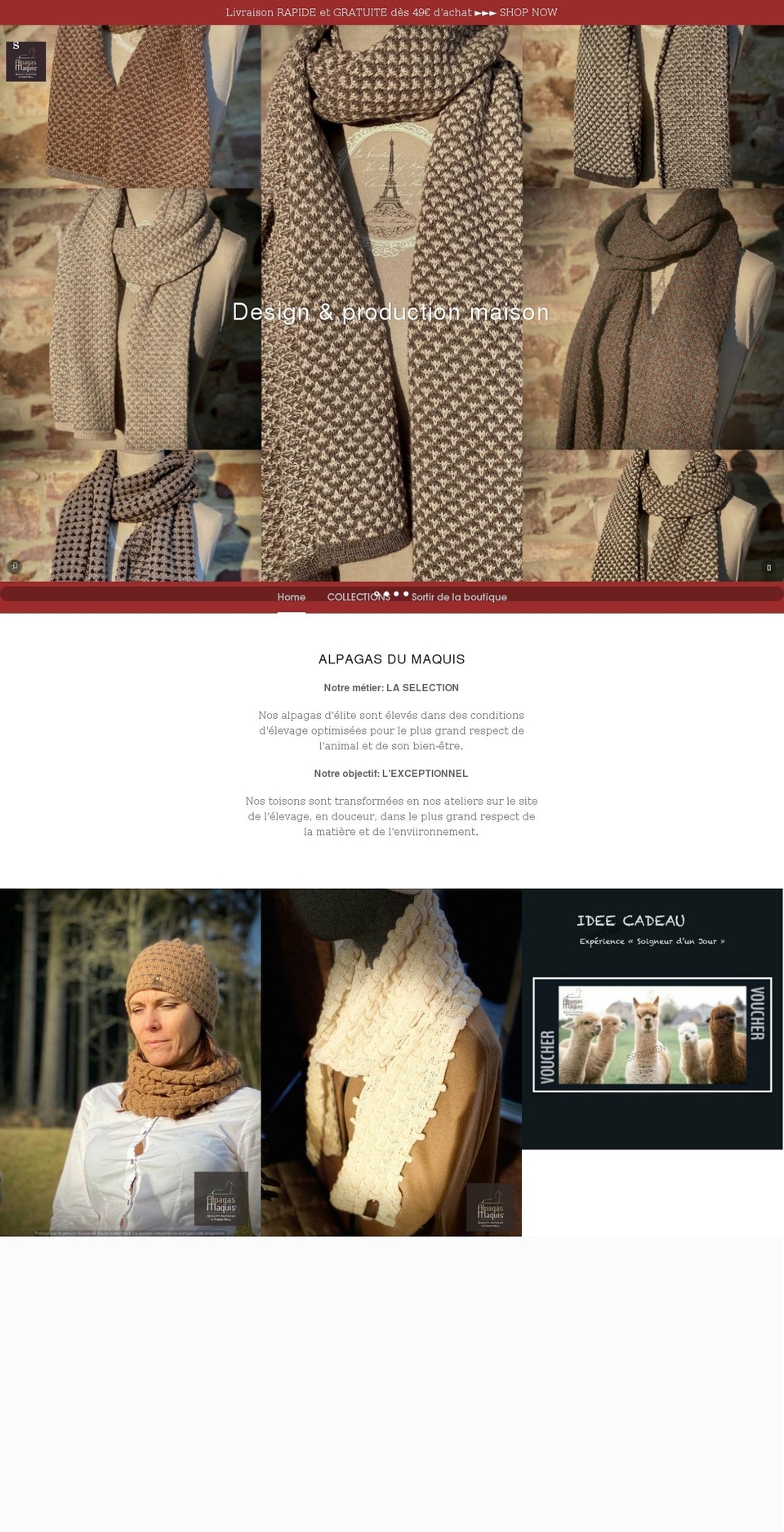 alpagasdumaquis.com — Shopify storefront screenshot