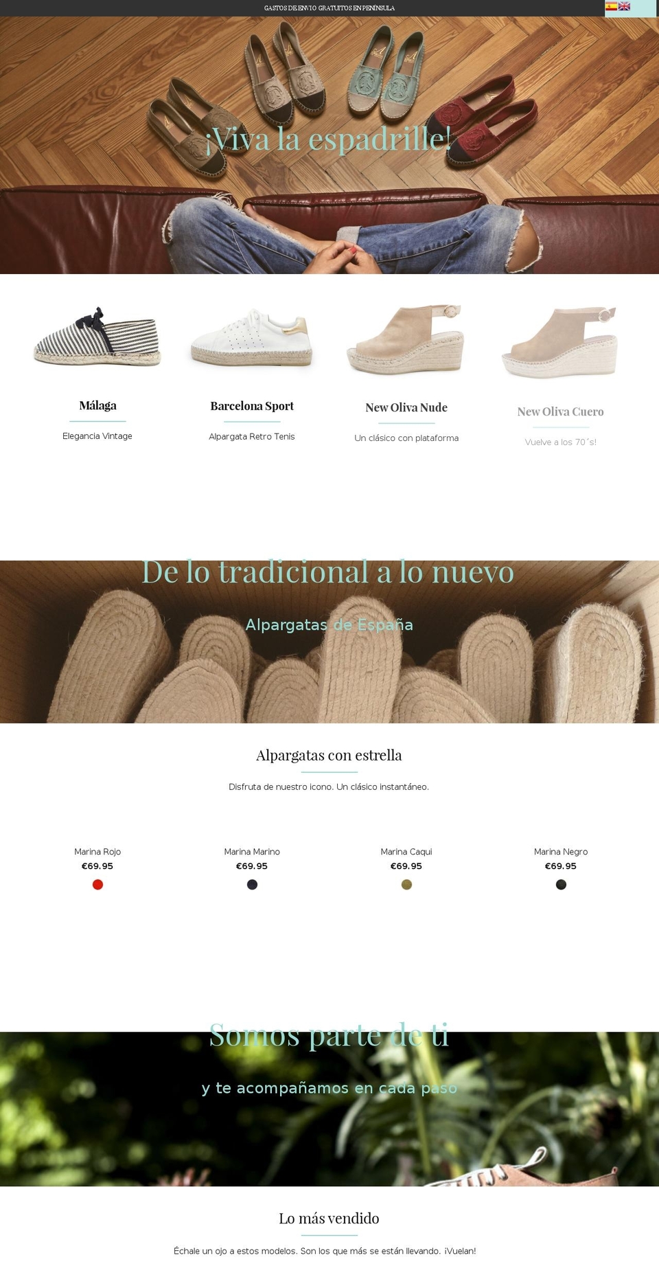 alpargatasespana.com shopify website screenshot