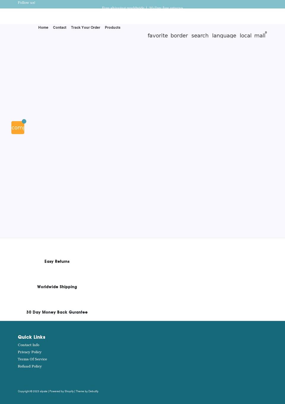 alpate.com shopify website screenshot