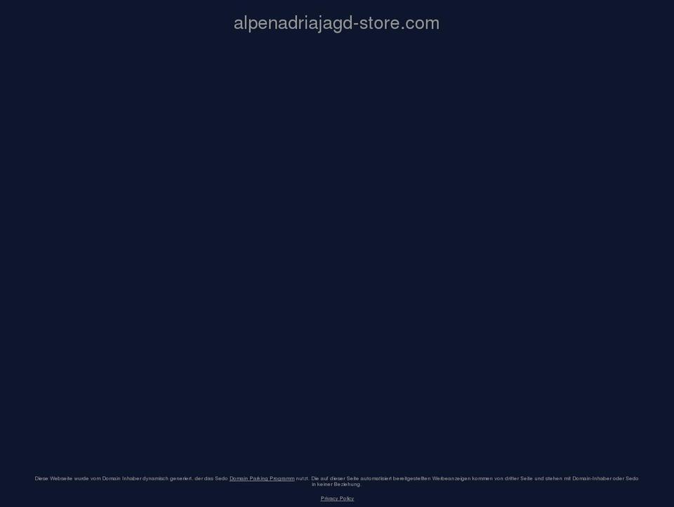 alpenadriajagd-store.com shopify website screenshot