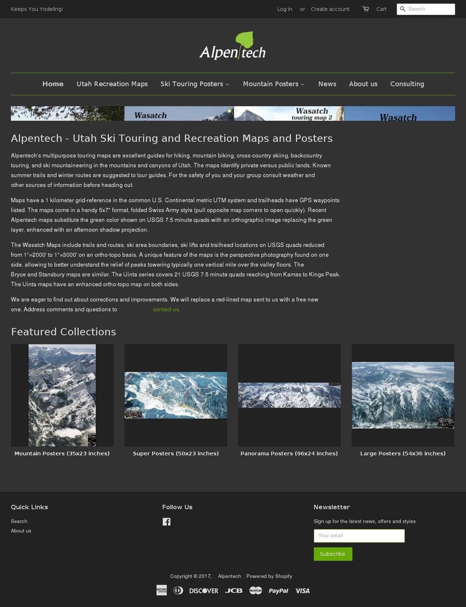 alpentech.net shopify website screenshot
