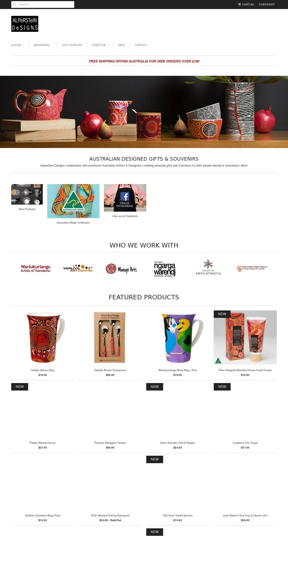 alperstein.com.au shopify website screenshot