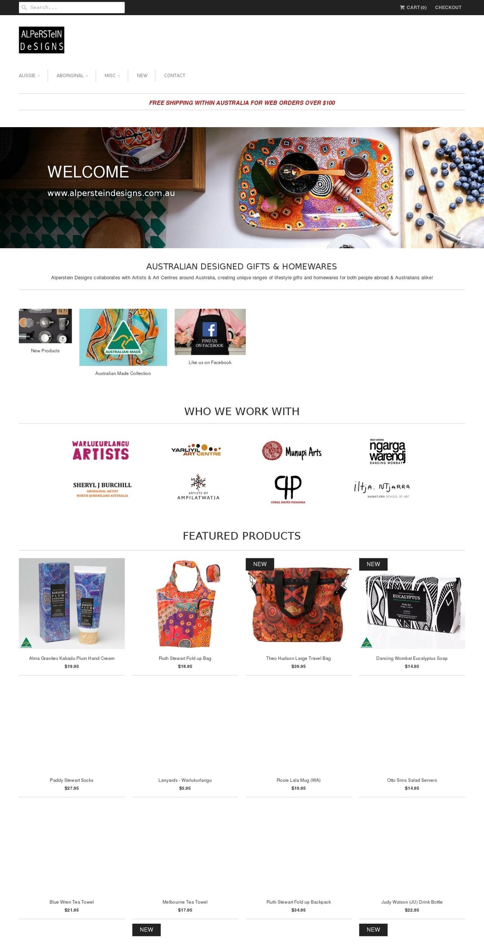 alperstein.net shopify website screenshot