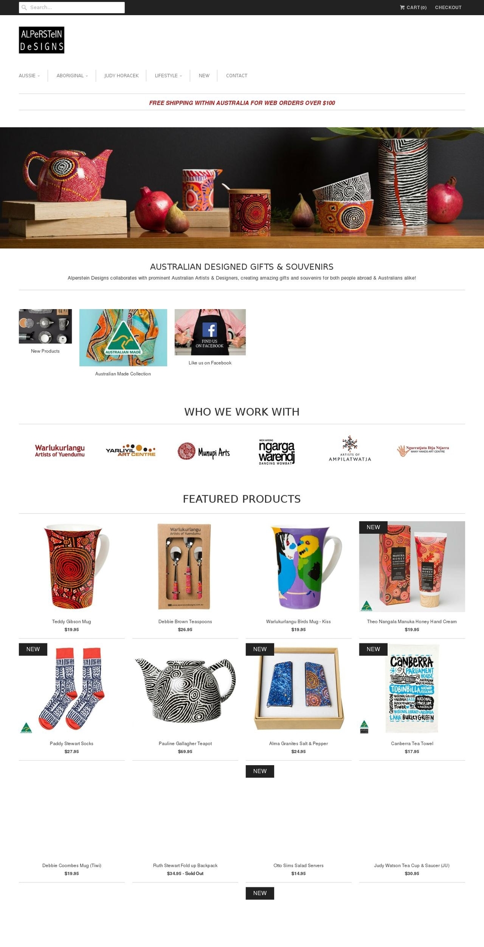 alpersteindesigns.com.au shopify website screenshot