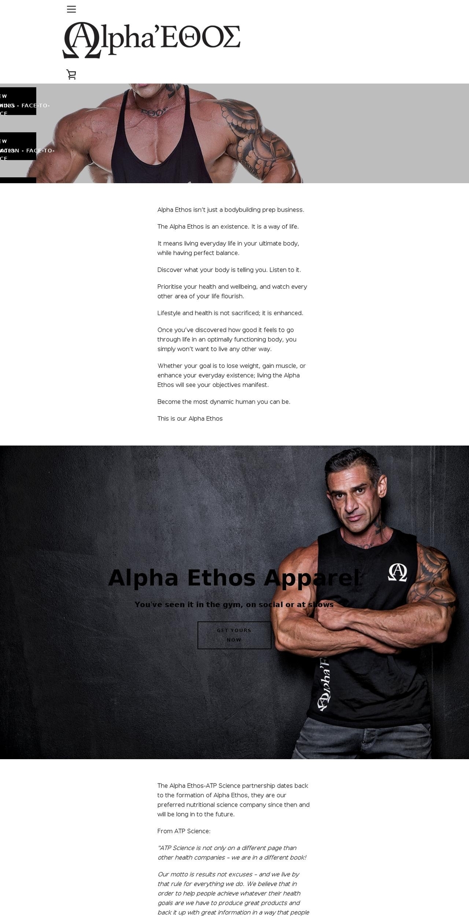 alpha-ethos.com — Shopify storefront screenshot