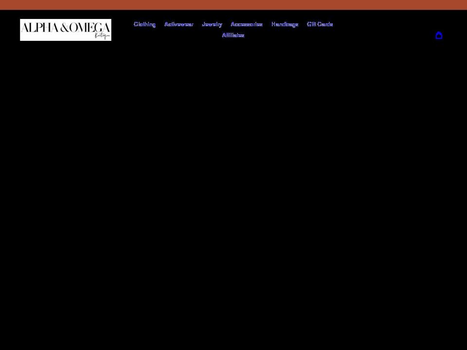 alphaandomegaboutique.com shopify website screenshot