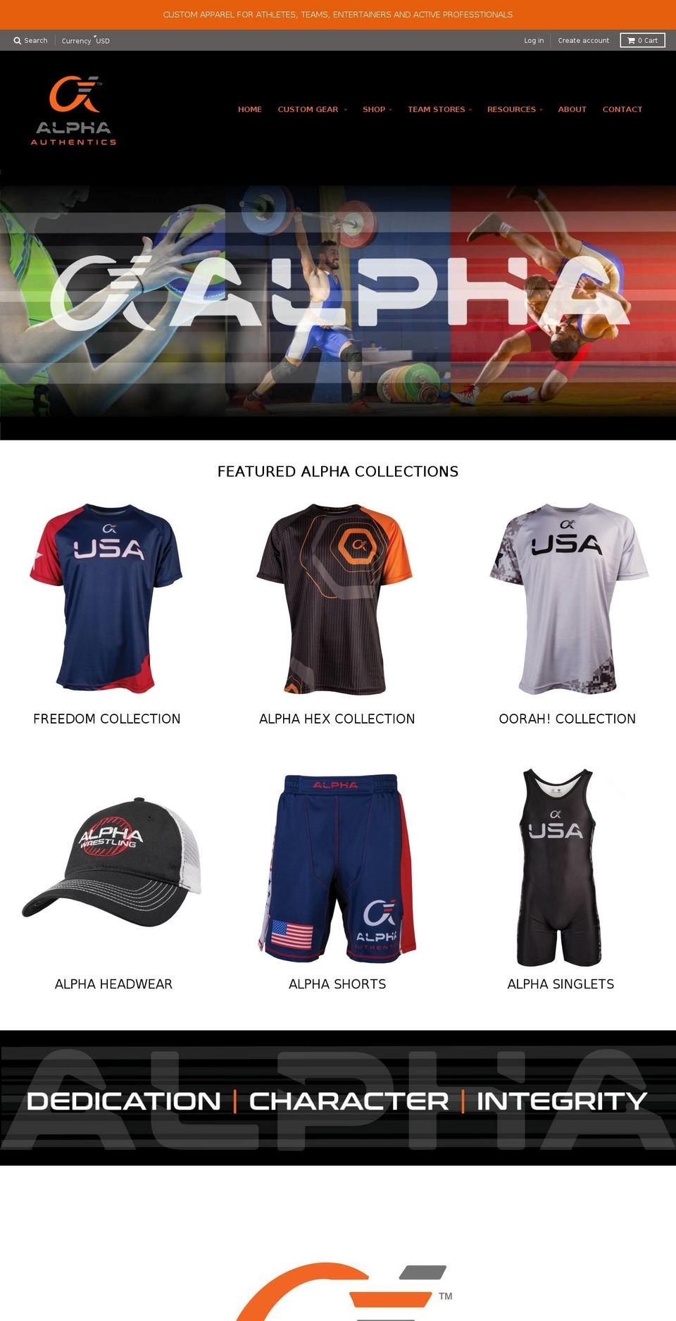 alphaauthentics.com shopify website screenshot