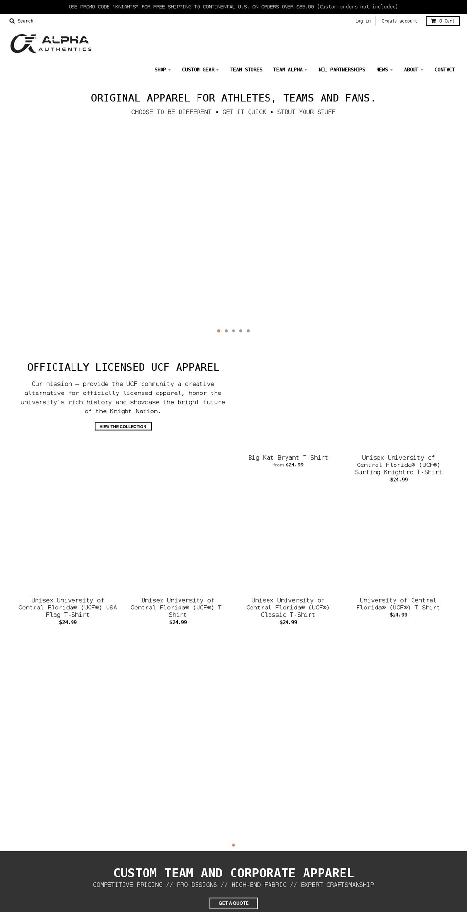 alphaauthentics.myshopify.com shopify website screenshot