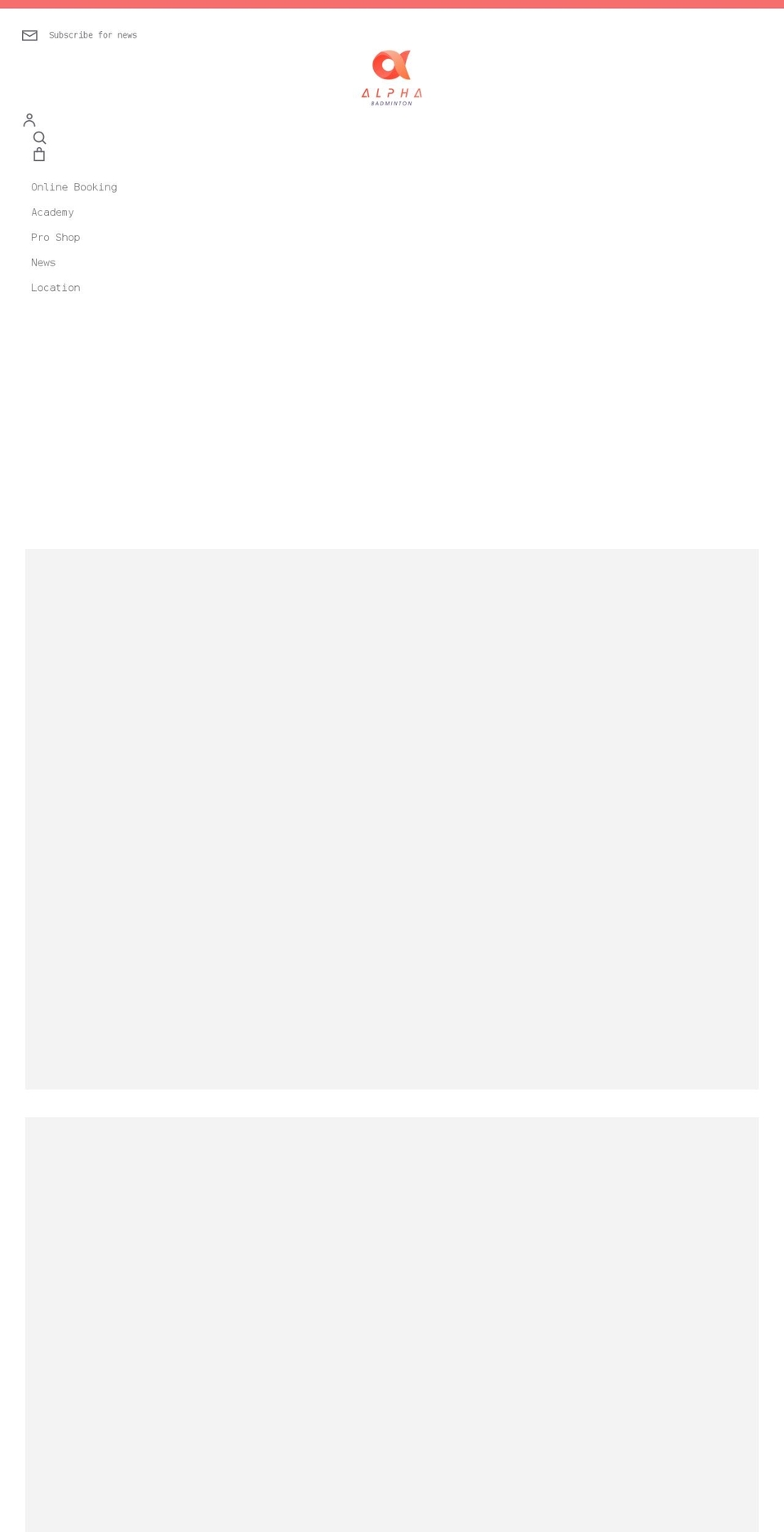alphabadminton.com.au shopify website screenshot