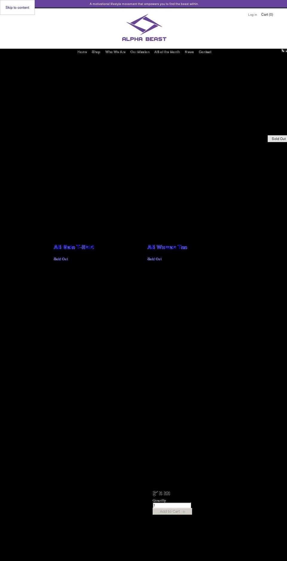 alphabeast.com shopify website screenshot
