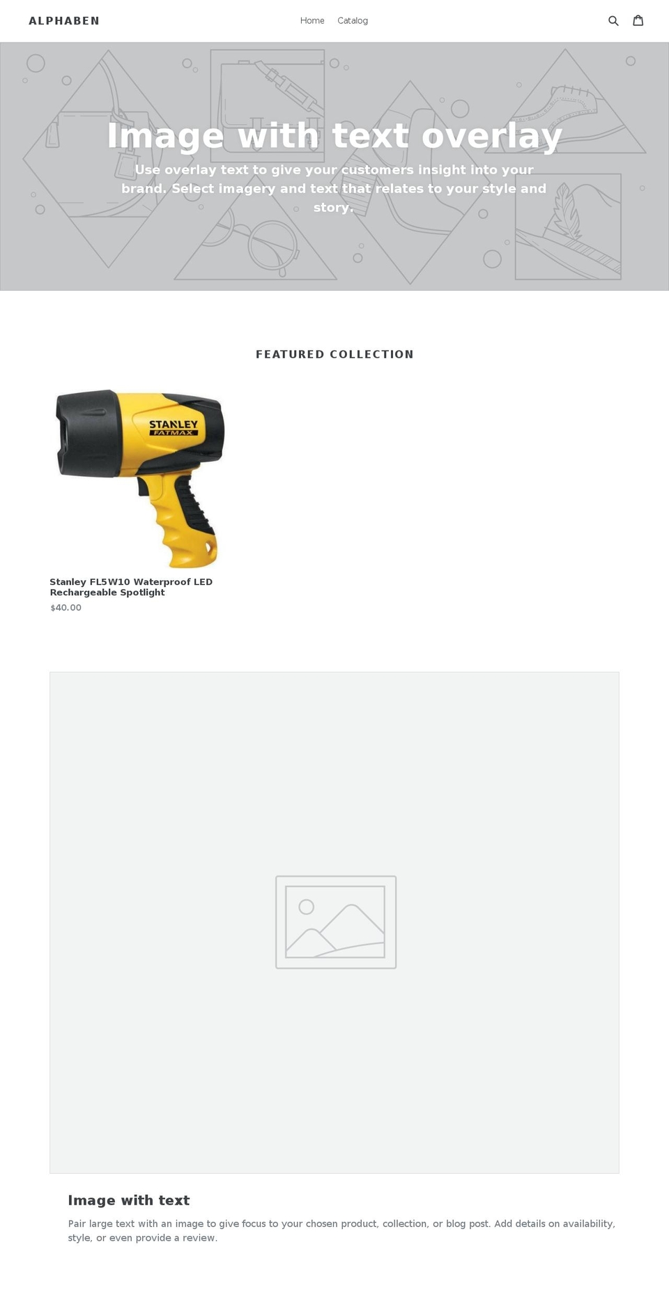 alphaben.com — Shopify storefront screenshot
