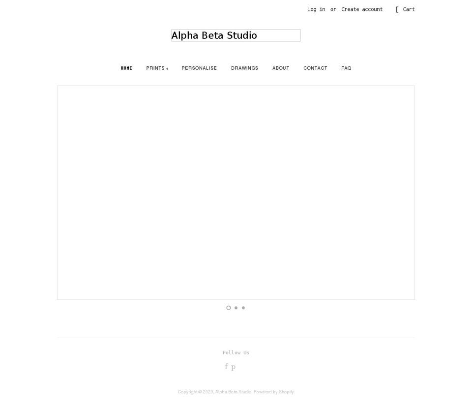 alphabetastudio.com shopify website screenshot