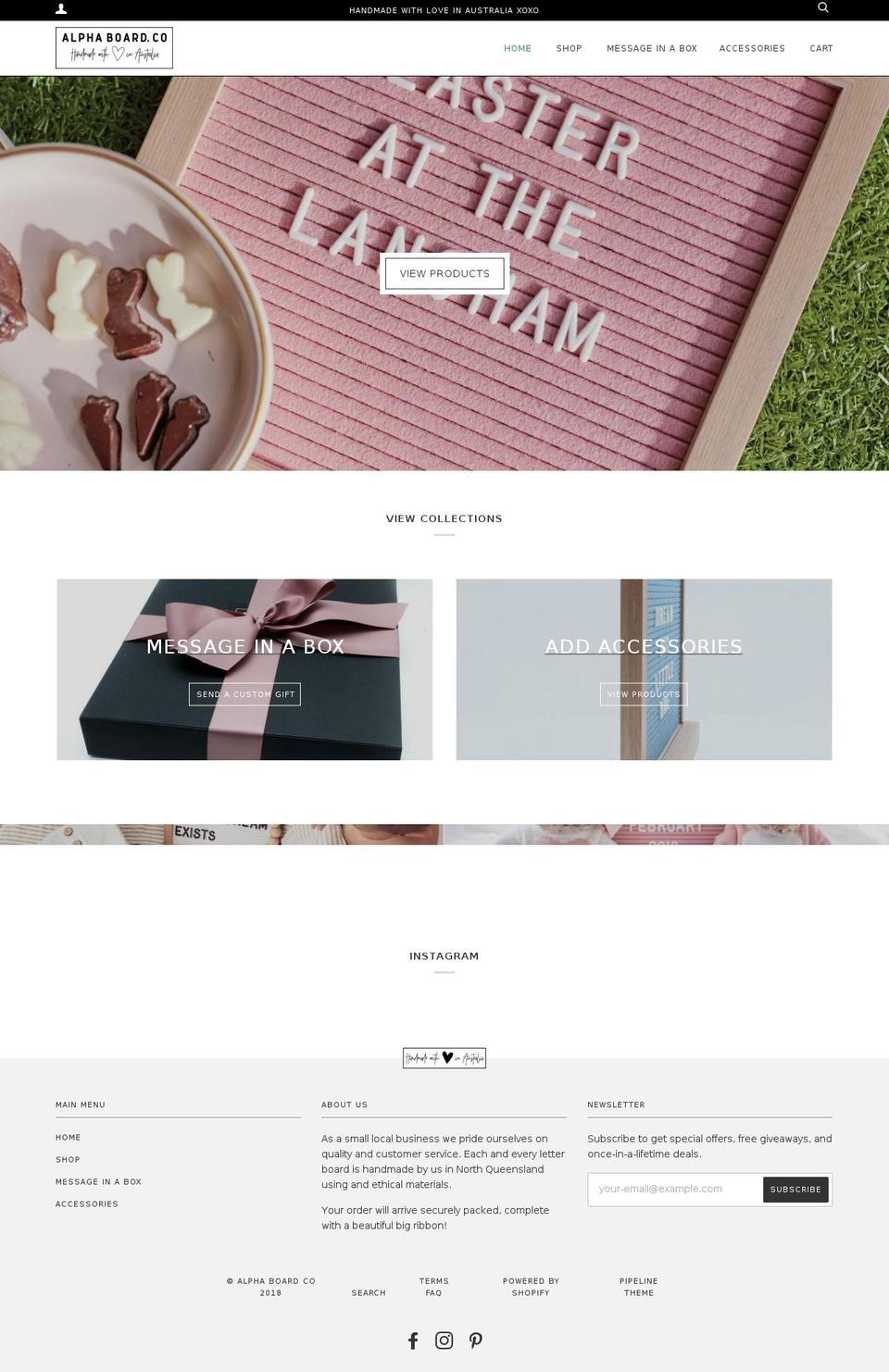 alphaboardco.com.au shopify website screenshot