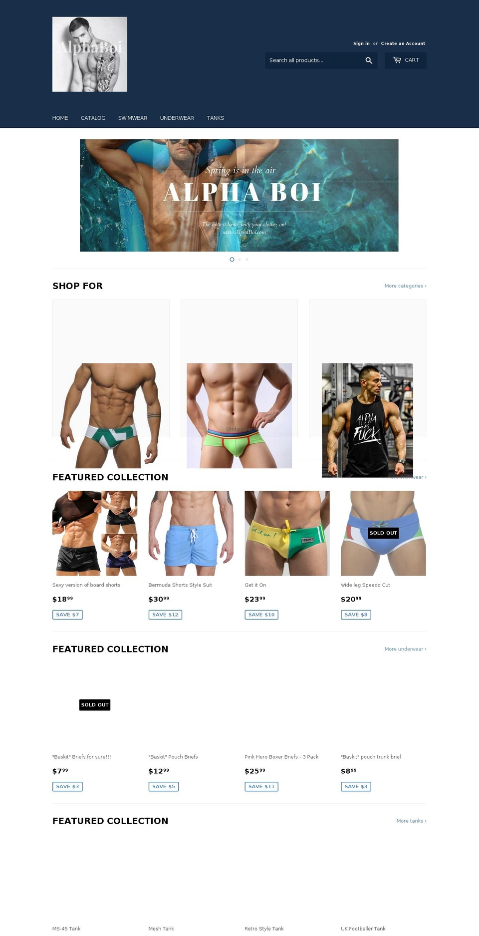 alphaboi.com — Shopify storefront screenshot