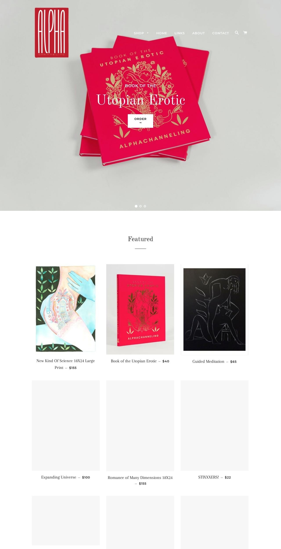 alphachanneling.com shopify website screenshot