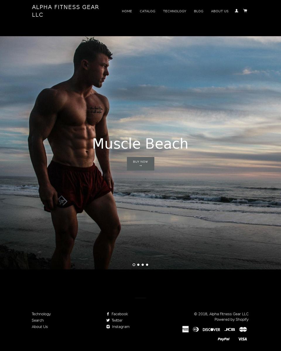 alphafitnessgear.com — Shopify storefront screenshot