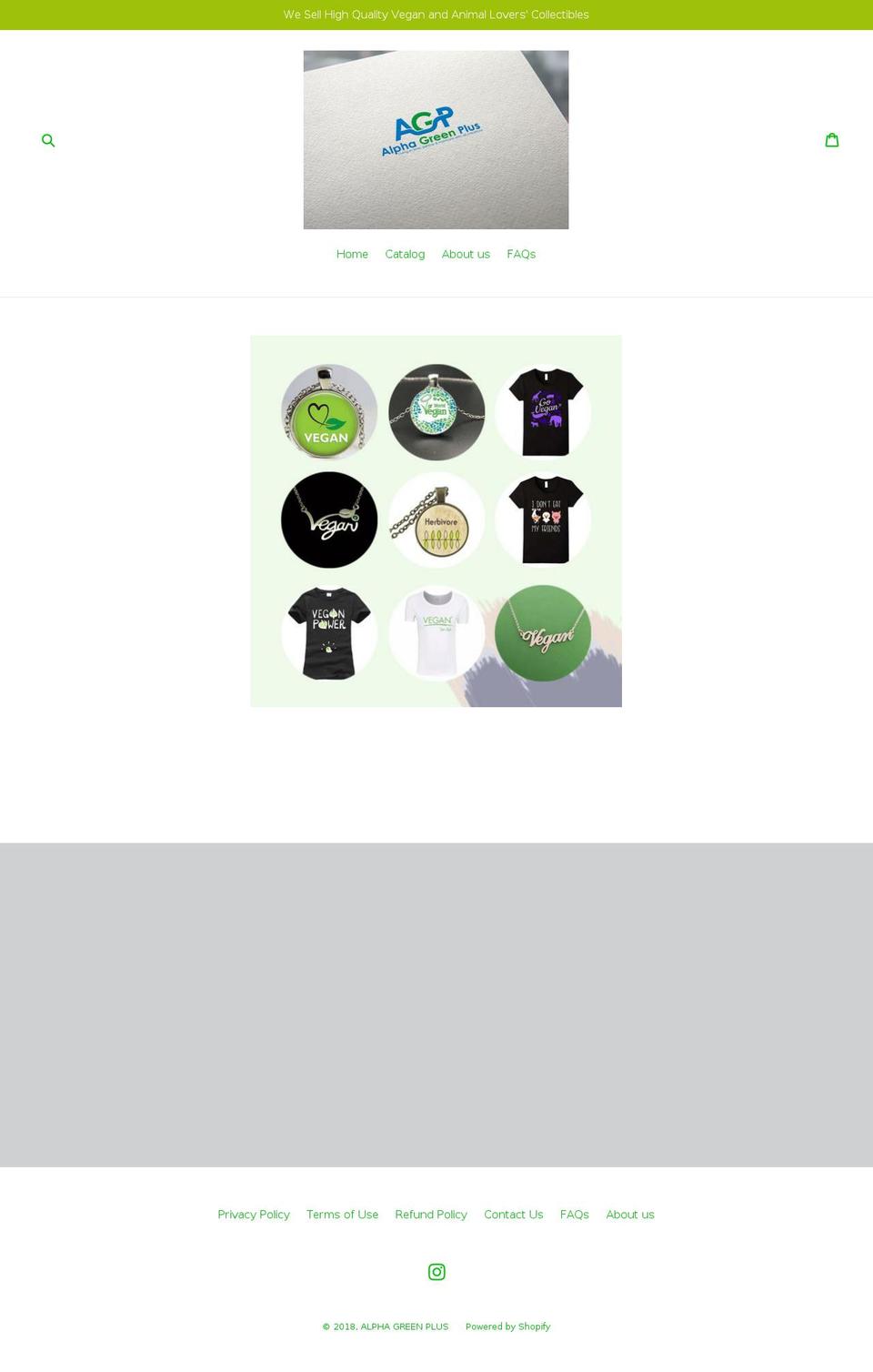 alphagreenplus.com — Shopify storefront screenshot