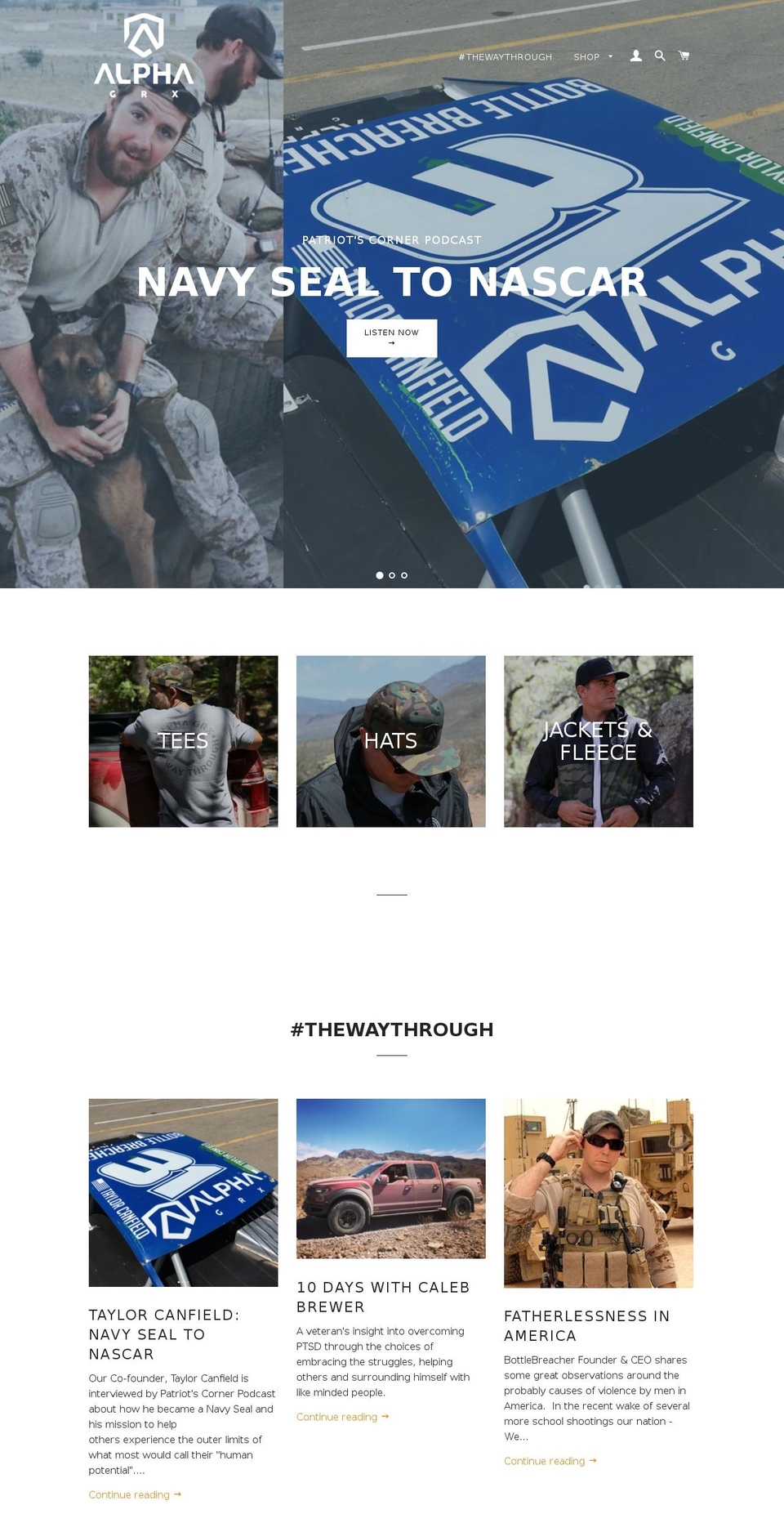 alphagrx.com shopify website screenshot