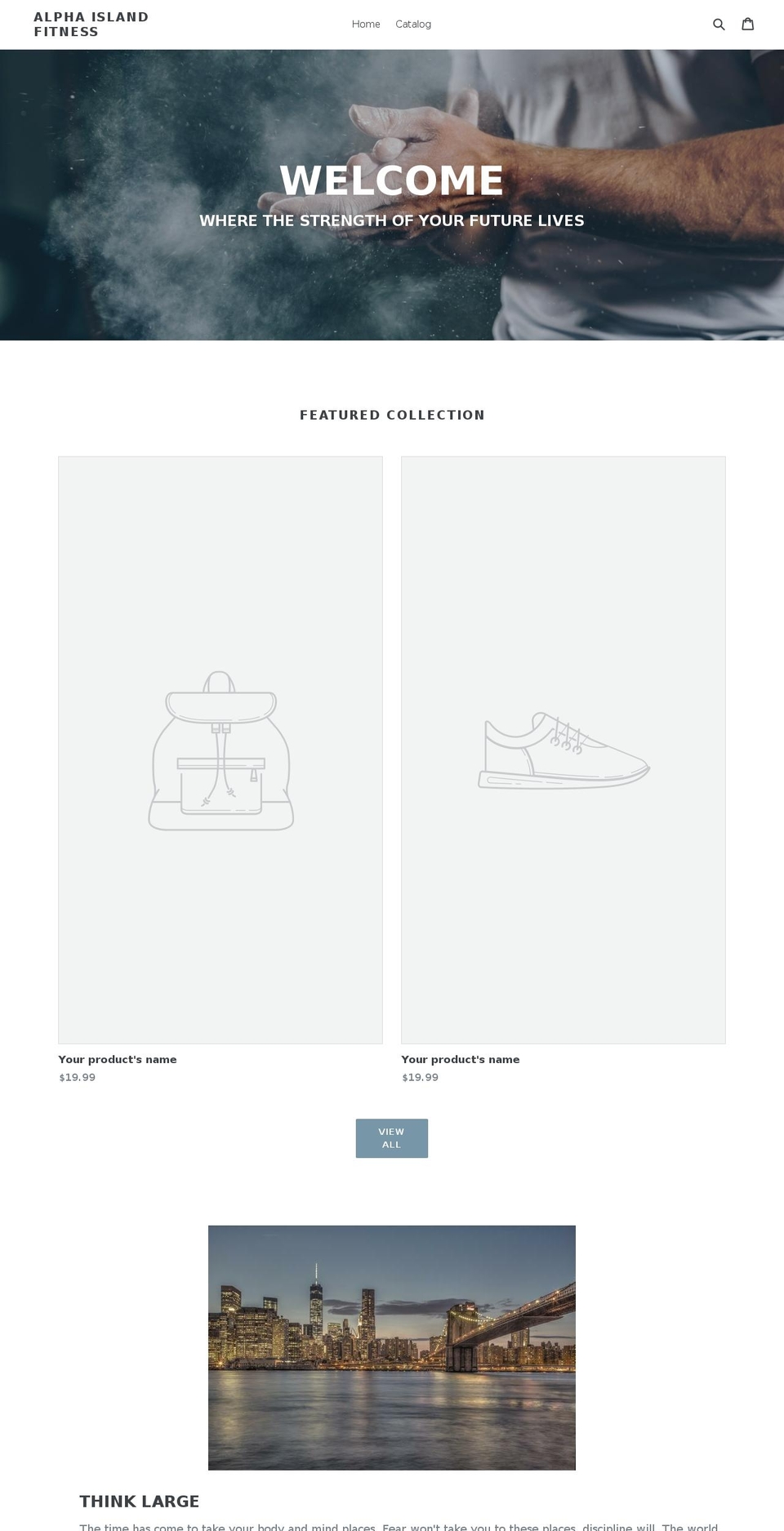 alphaislandfitness.com — Shopify storefront screenshot