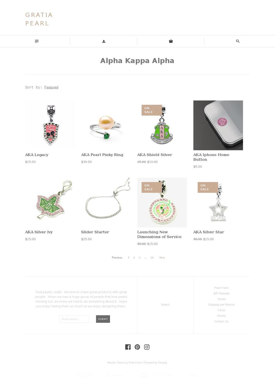 alphakappaalphaparaphernalia.com — Shopify storefront screenshot