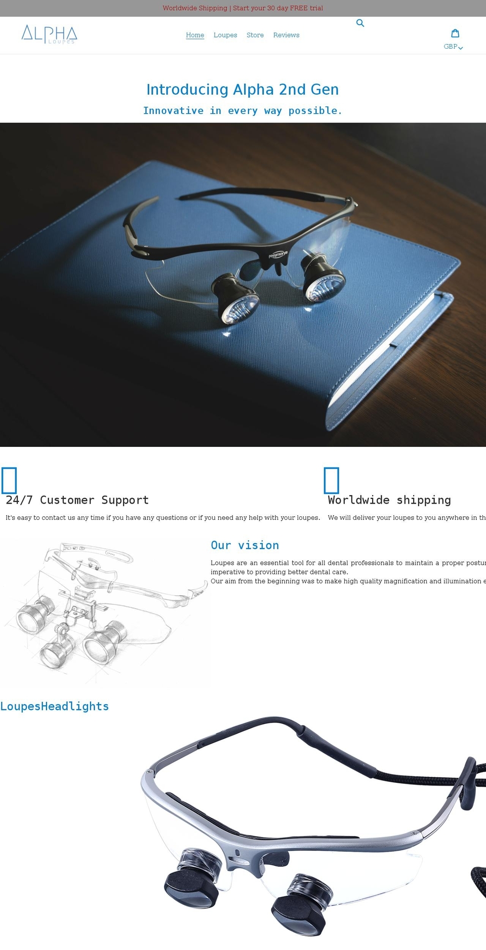 alphaloupes.com shopify website screenshot