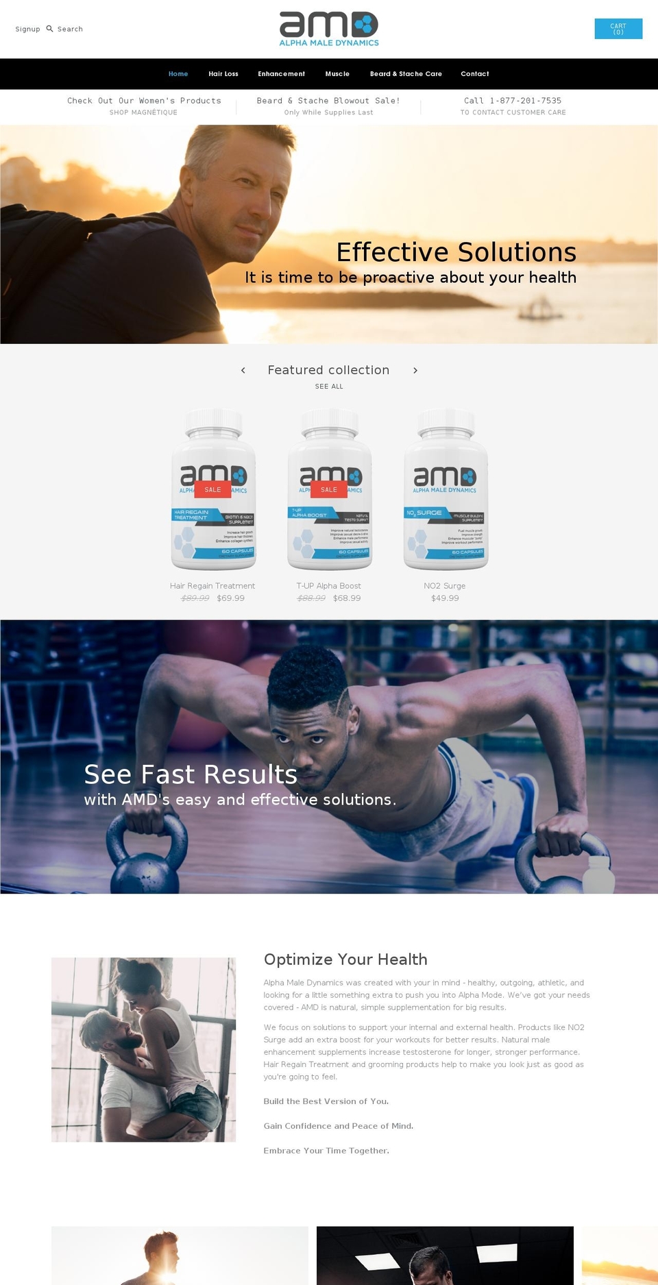 alphamaledynamics.com shopify website screenshot