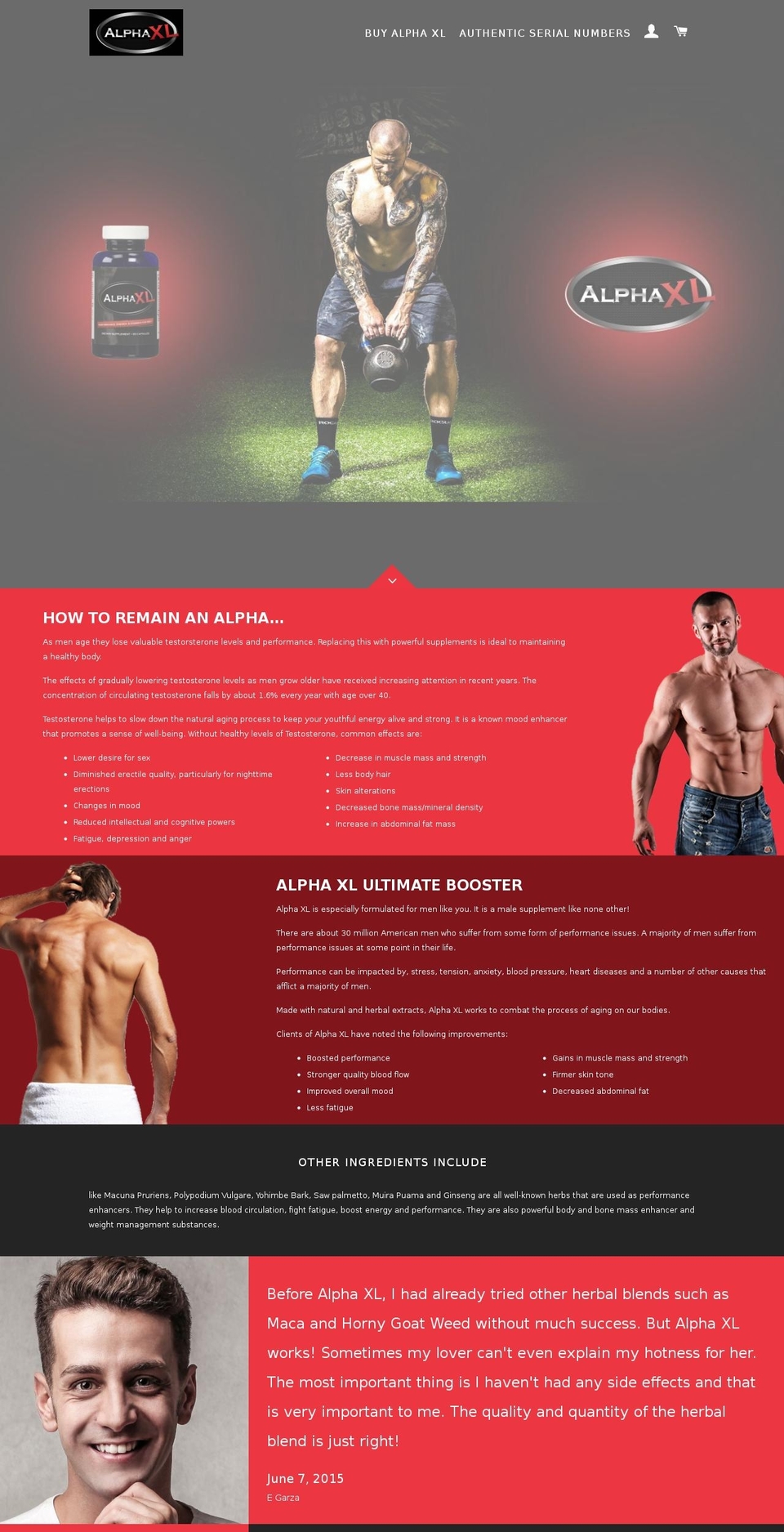 alphamalexl.com — Shopify storefront screenshot