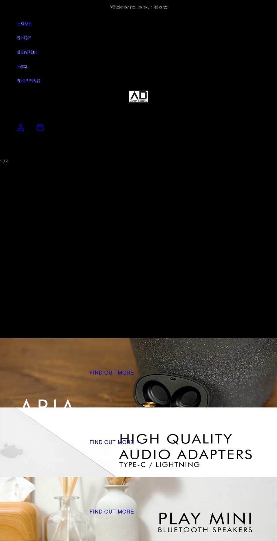 alphandelta.com shopify website screenshot
