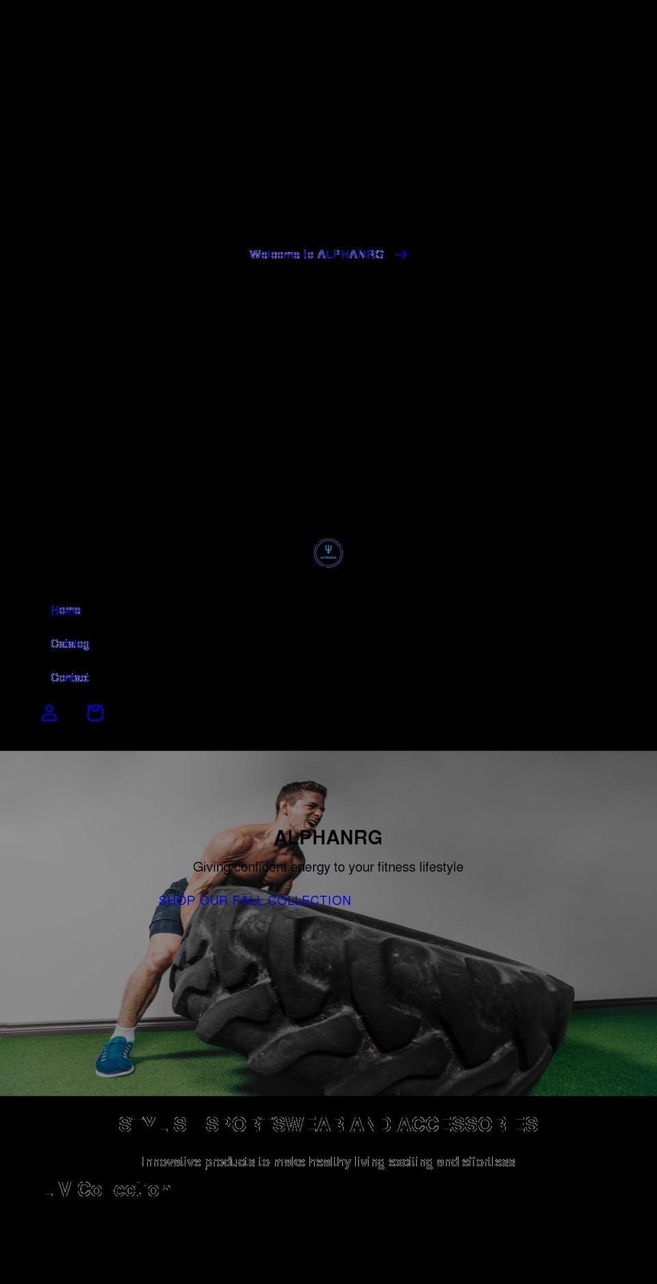 alphanrg.com shopify website screenshot