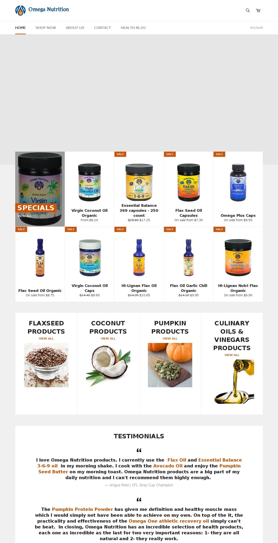 alphaomeganutrition.org shopify website screenshot