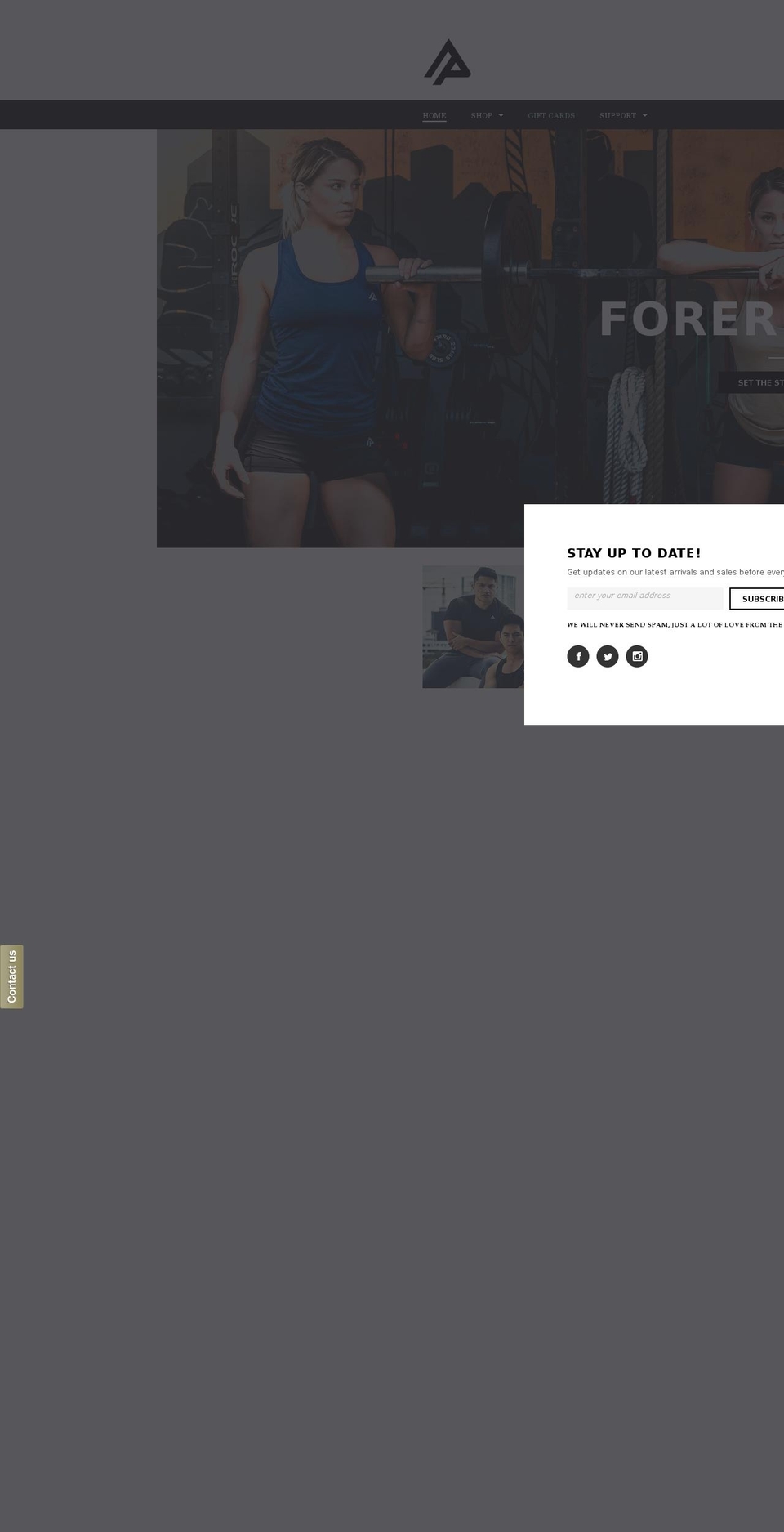 alphapackfitness.com shopify website screenshot