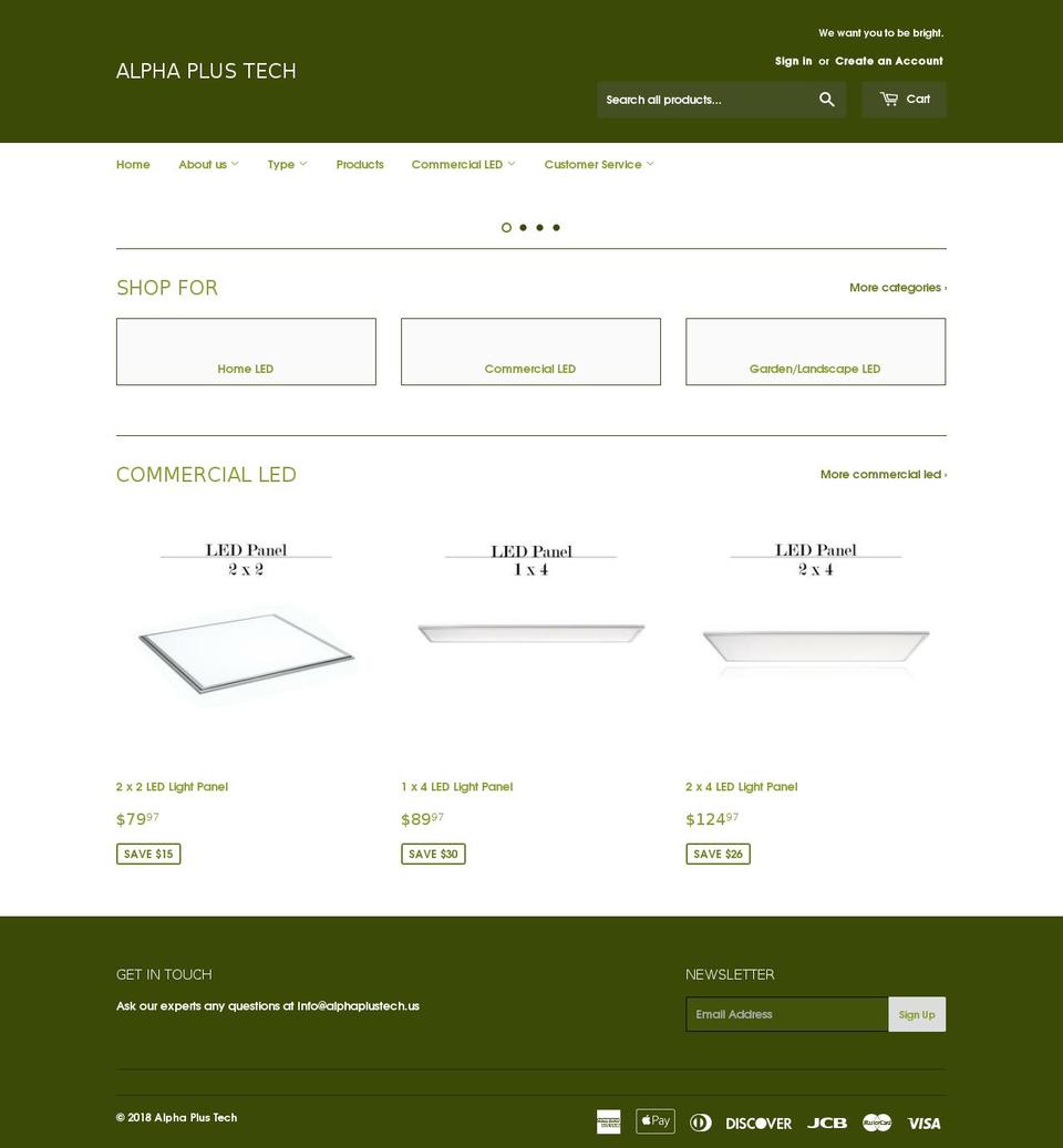 alphaplustech.us shopify website screenshot