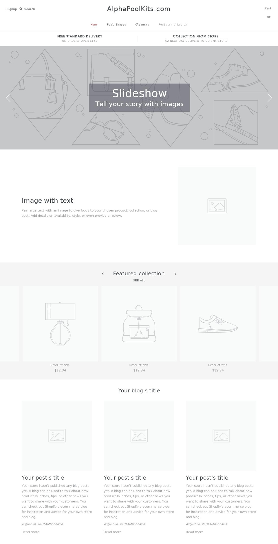 alphapoolkits.com — Shopify storefront screenshot
