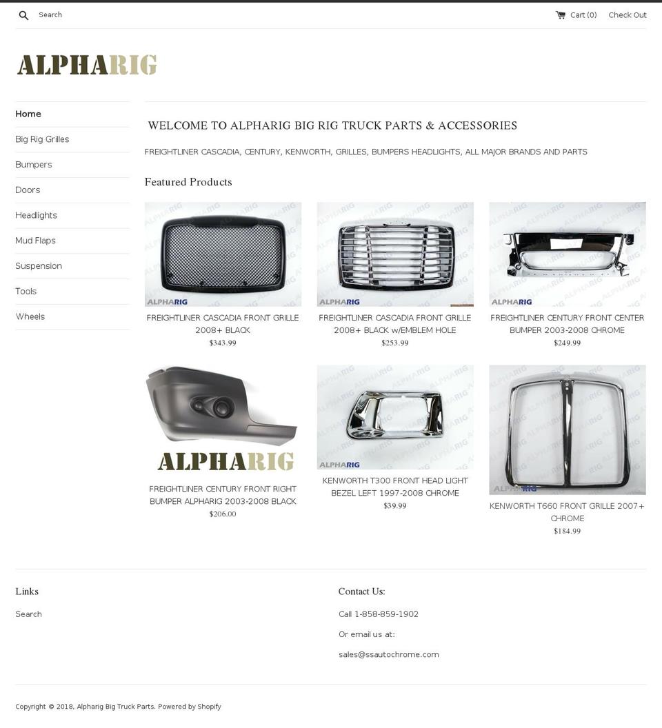 alpharigs.com — Shopify storefront screenshot